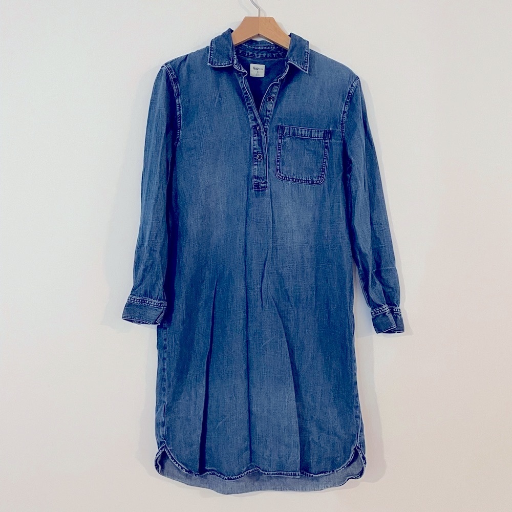 GAP Chambray Collared Dress size XS